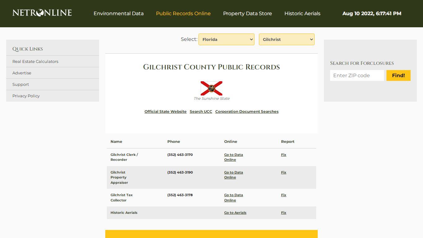 NETR Online • Gilchrist • Gilchrist Public Records, Search ...